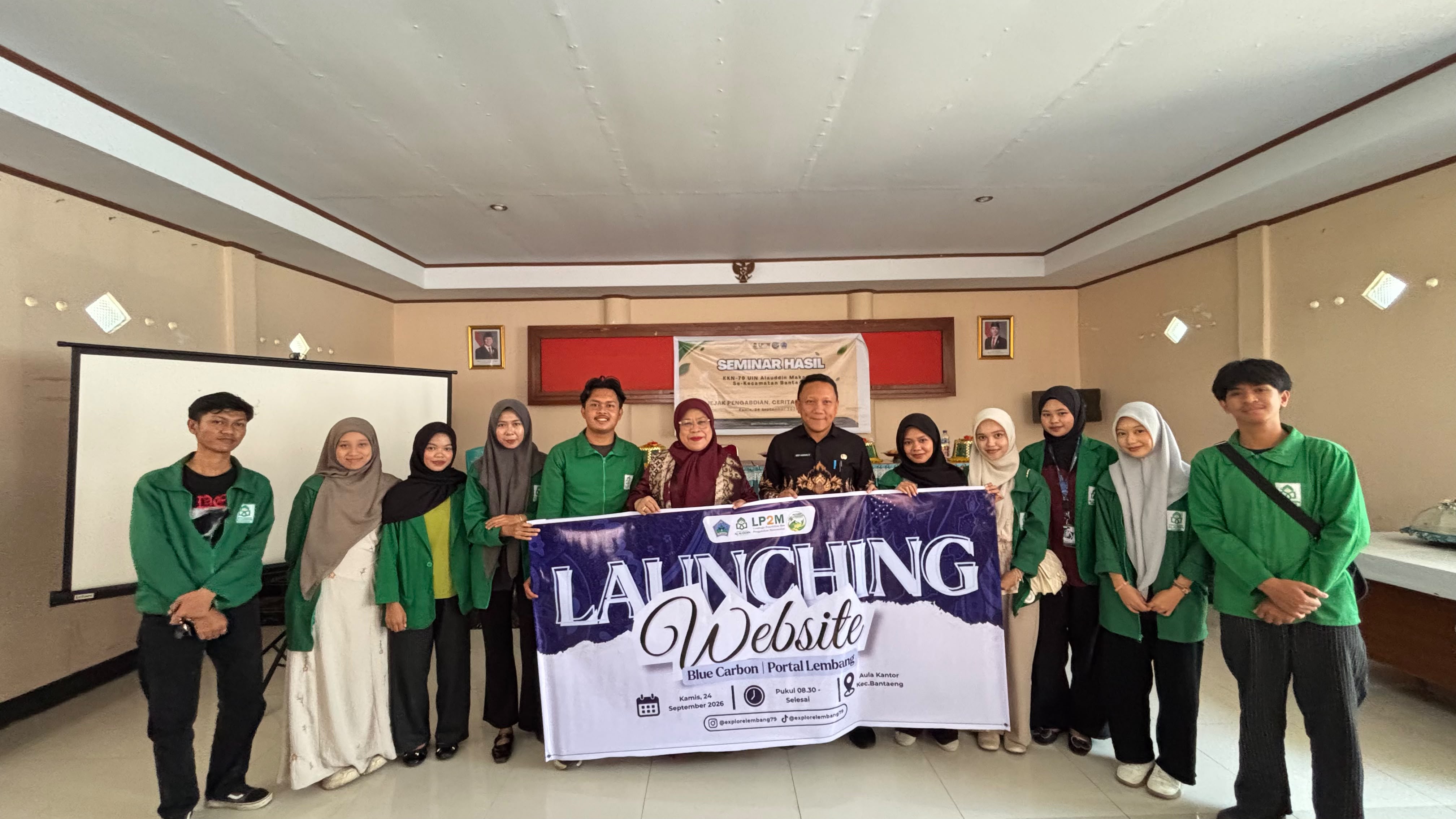 Posko 4 KKN UIN Alauddin Makassar Launching Website Blue Carbon Kelurahan Lembang